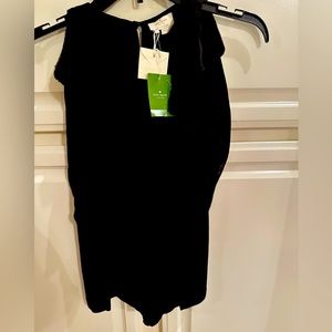 Kate Spade Ruffle Black Sleeveless Blouse Size 2